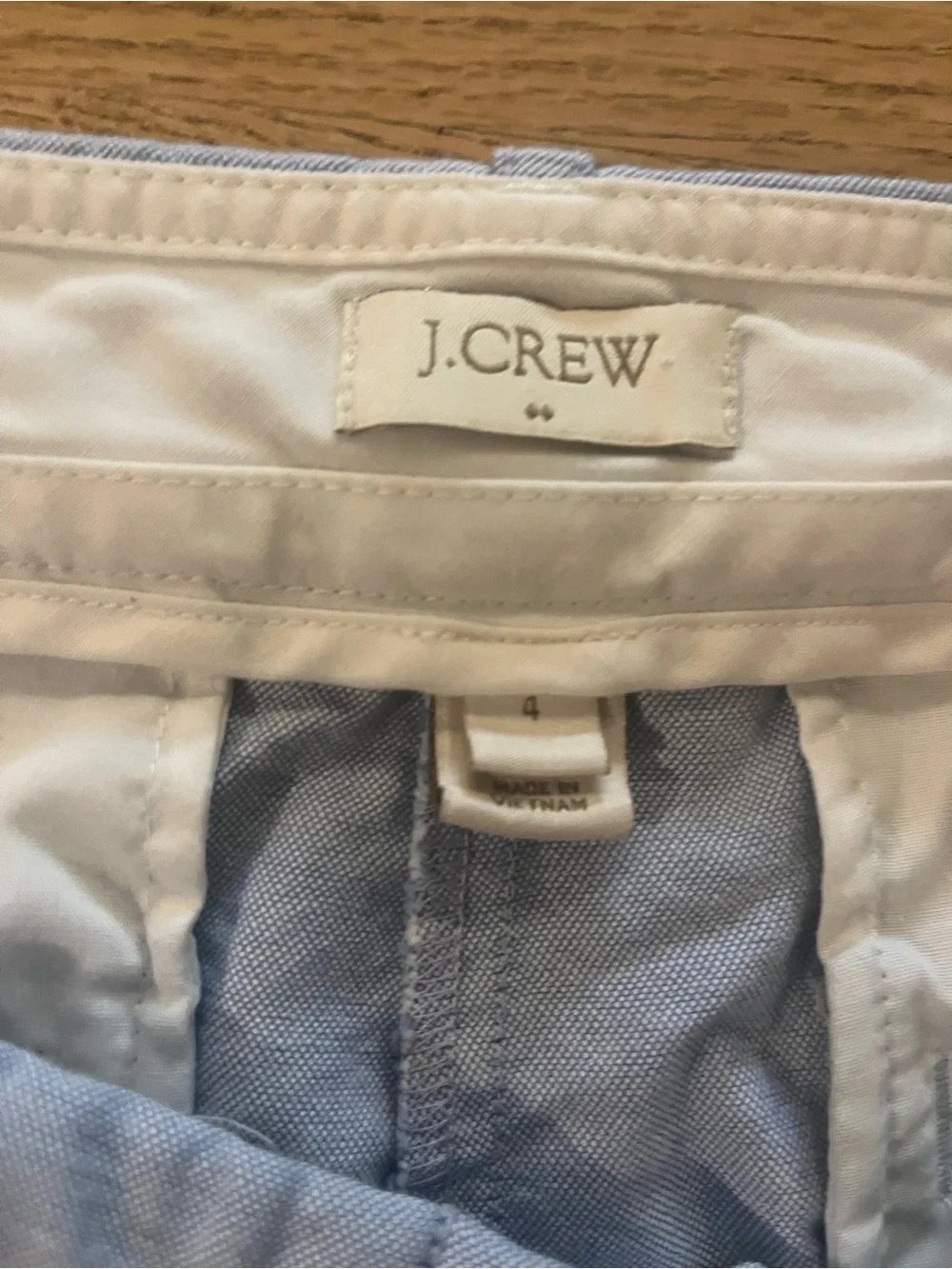 Women’s Chino light blue shorts J.Crew factory outlet